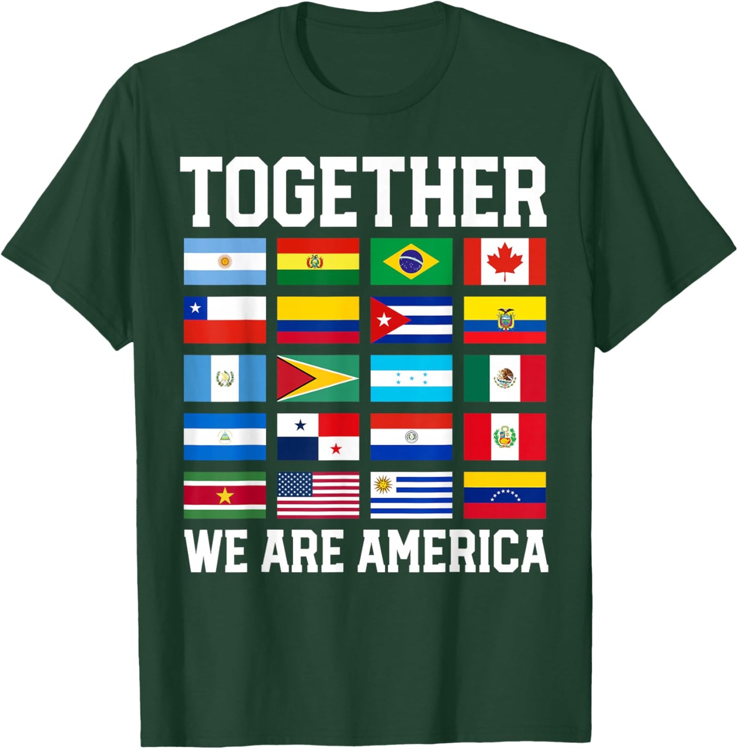 Together We are America Flags T-Shirt - T-Shirt | Forest