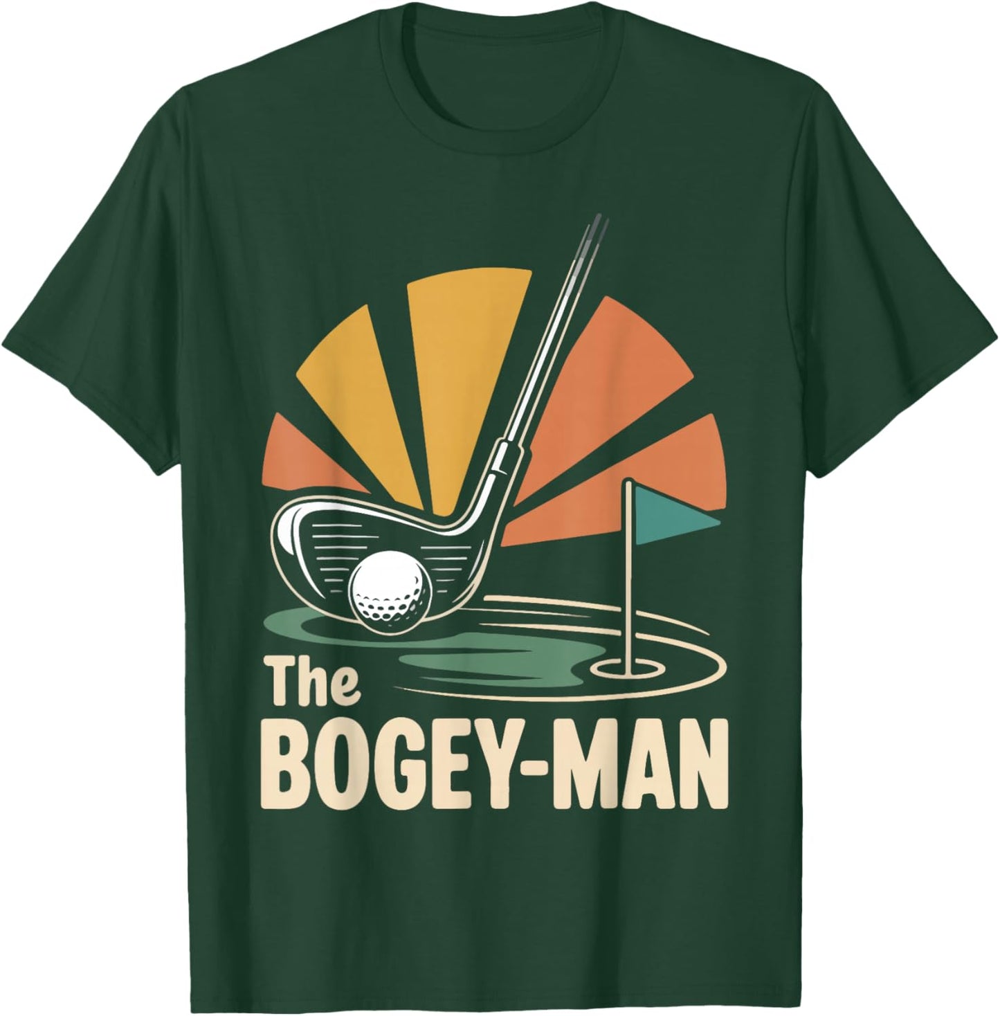 Golf Pun Retro Vintage The Bogey-Man T-Shirt - T-Shirt | Forest