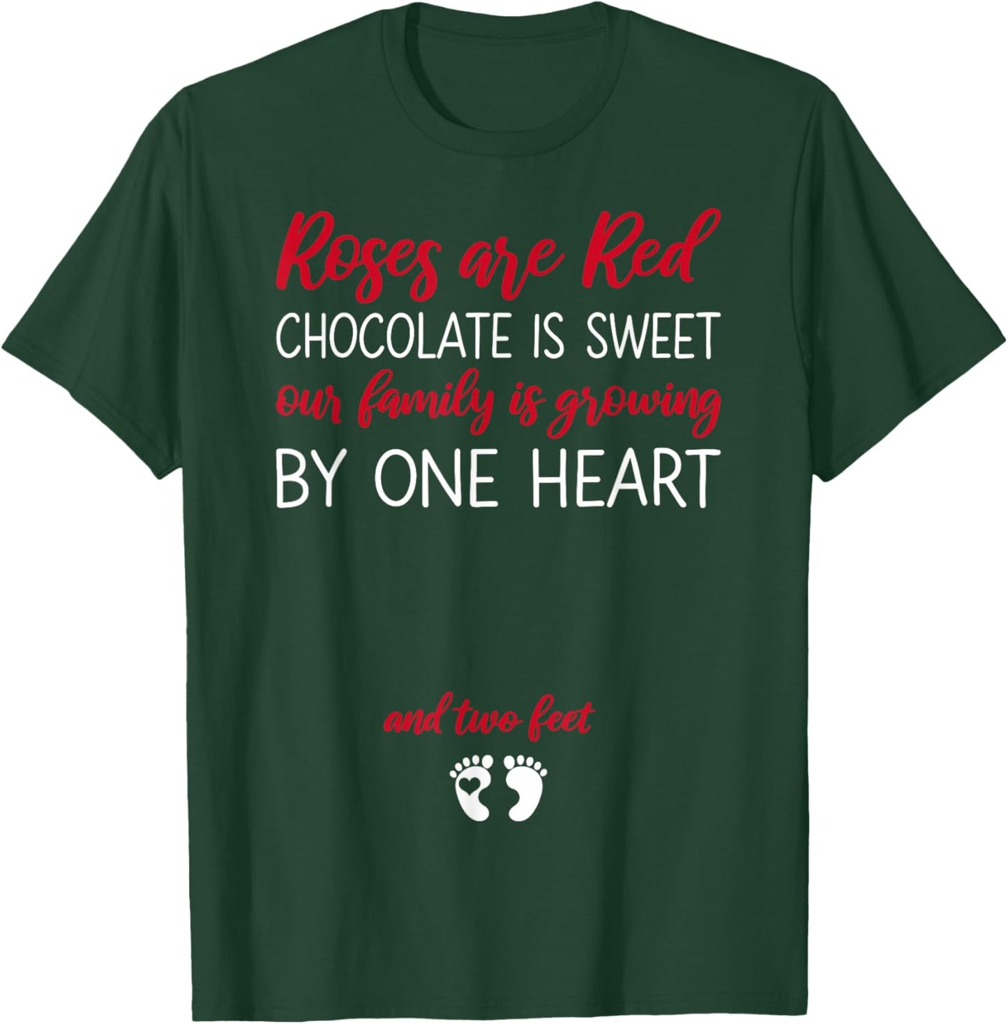 Pregnant Mom Valentine's Day Pregnancy Announcement T-Shirt - T-Shirt | Forest