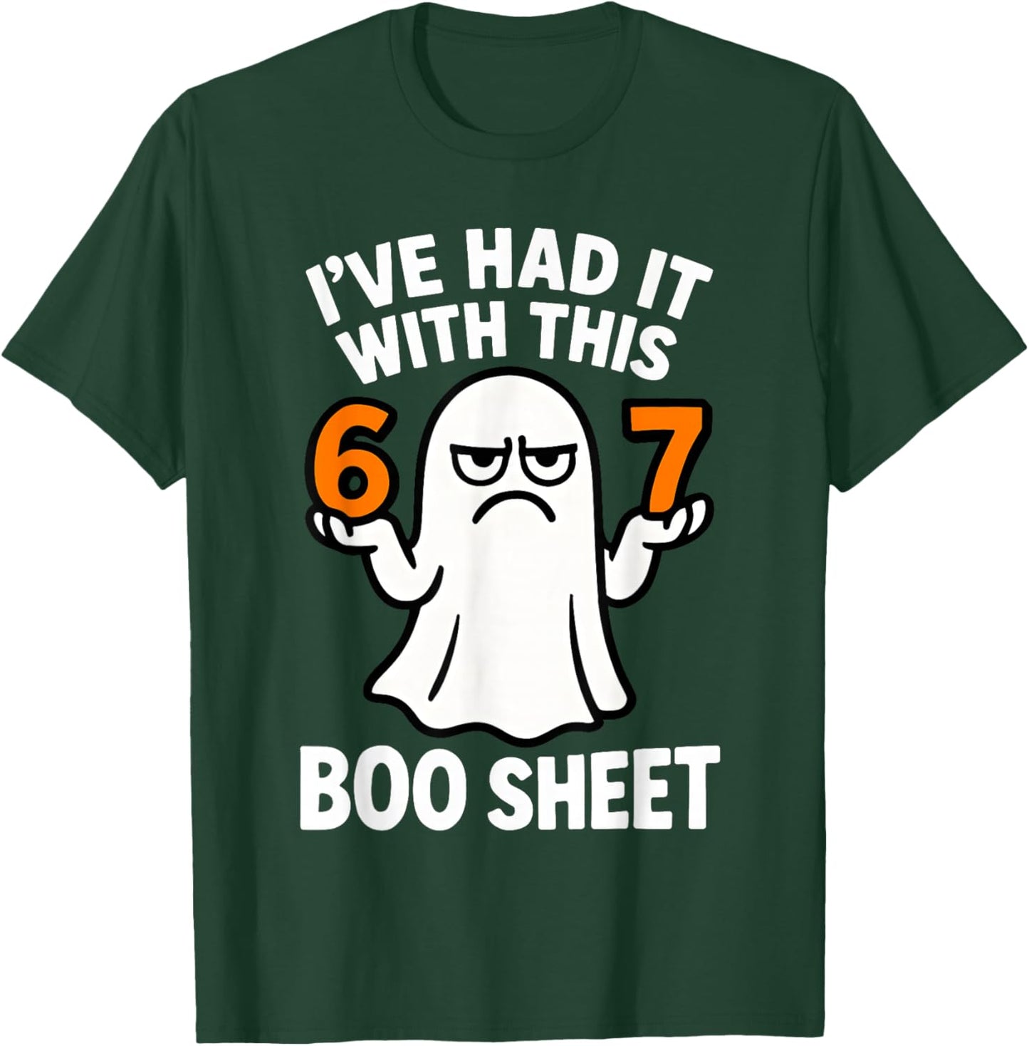67 Meme Halloween Costume 6 7 Funny Boo Sheet Six Seven 6-7 T-Shirt - T-Shirt | Forest
