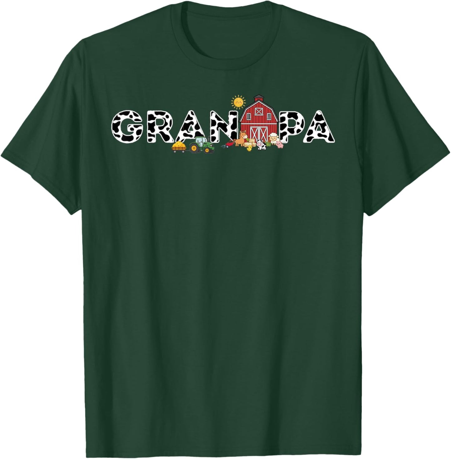 Birthday Farm Animal Grandpa T-Shirt - T-Shirt | Forest