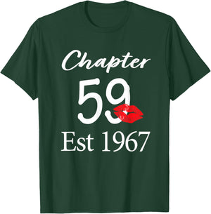 Chapter 59 Est 1967 59th Birthday 59 Years Old T-Shirt - T-Shirt | Forest