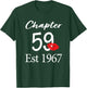 Chapter 59 Est 1967 59th Birthday 59 Years Old T-Shirt - T-Shirt | Forest