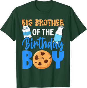 Big Brother of The Birthday boy Milk and Cookies 1st T-Shirt - T-Shirt | Forest