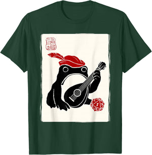 Grumpy Japanese Frog Bard Funny Board Games T-Shirt - T-Shirt | Forest
