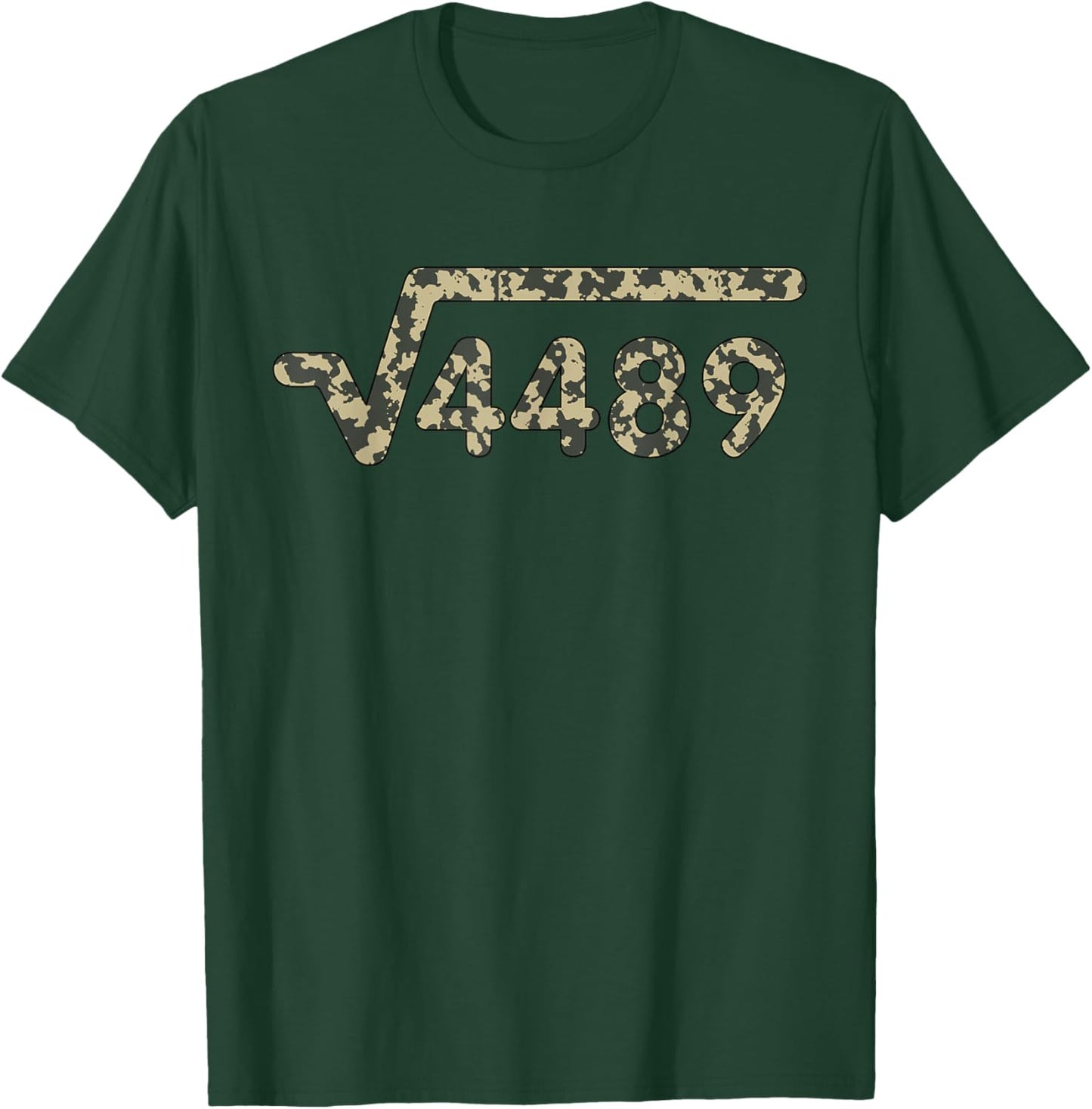 Square Root 4489 Slang Math Teacher Six Seven 6 7 Meme Camo T-Shirt - T-Shirt | Forest