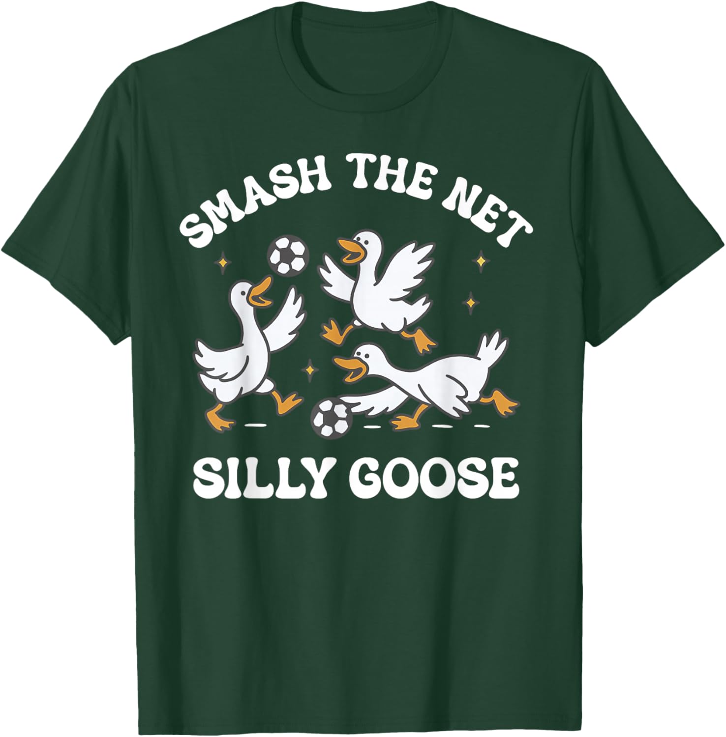 Silly Goose Playing Soccer Coach Game Day Soccer Mom Mama T-Shirt - T-Shirt | Forest