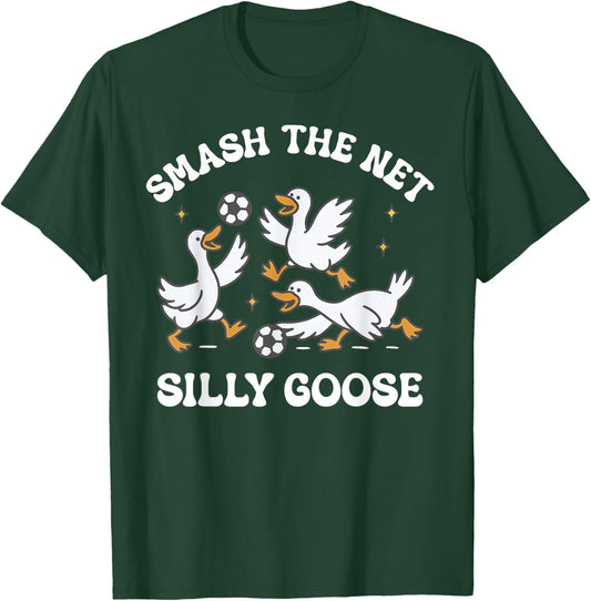 Silly Goose Playing Soccer Coach Game Day Soccer Mom Mama T-Shirt - T-Shirt | Forest