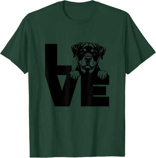 Love Rottweiler Dog T-Shirt - T-Shirt | Forest