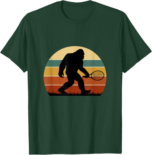 Funny Shirt Bigfoot Tennis Boys Girls T-Shirt - T-Shirt | Forest