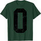 Big Black Number 0 Jersey Player Uniform #0 Fan T-Shirt - T-Shirt | Forest