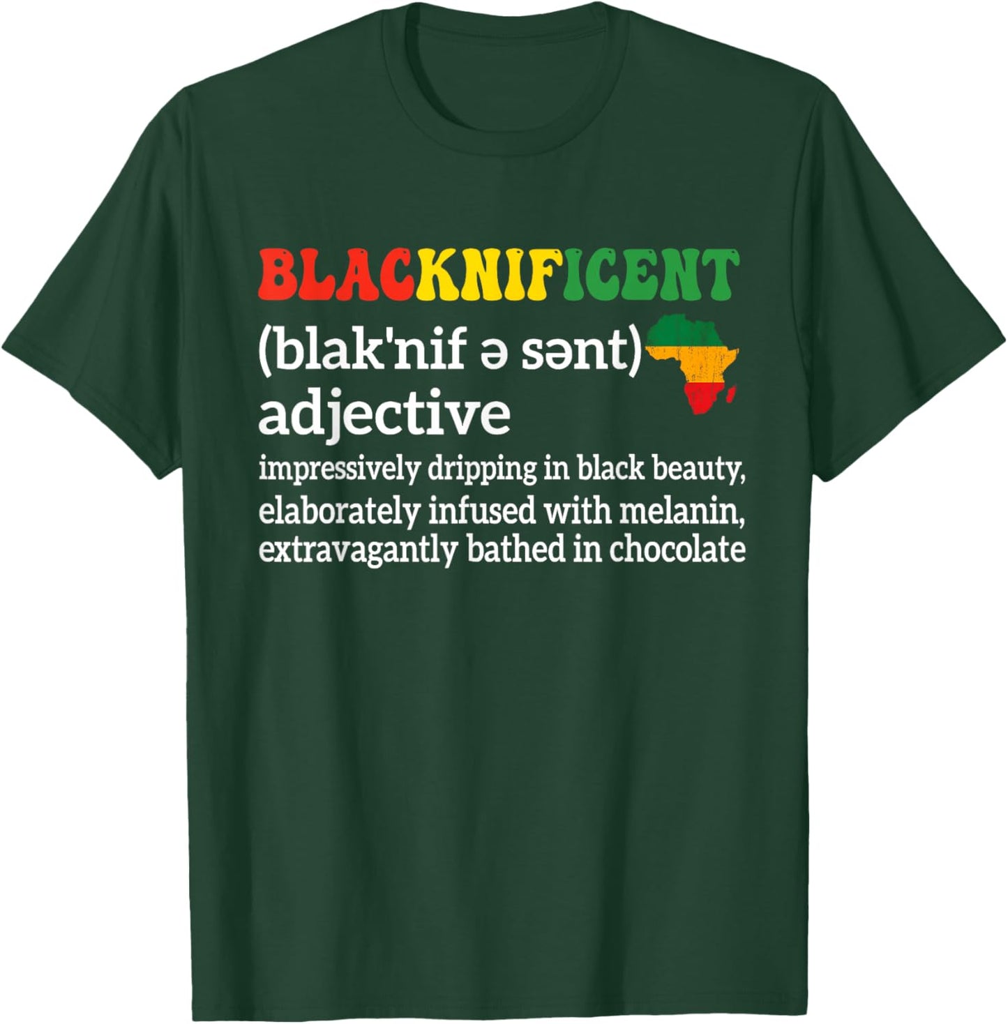 Blacknificent Definition Proud Black History Month T-Shirt - T-Shirt | Forest