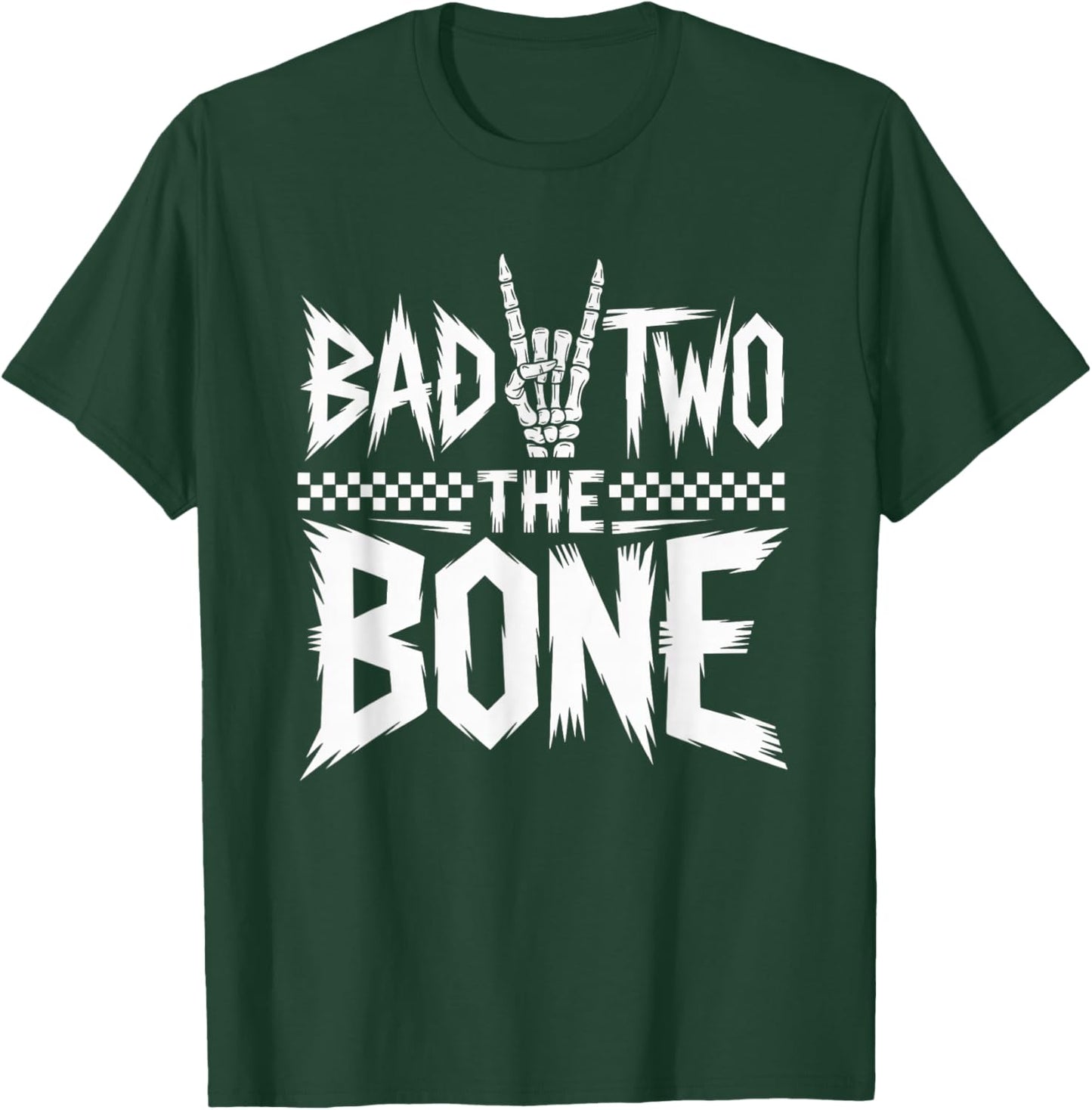 Bad Two The Bone Birthday 2 Years Old Kids Bday Party T-Shirt - T-Shirt | Forest