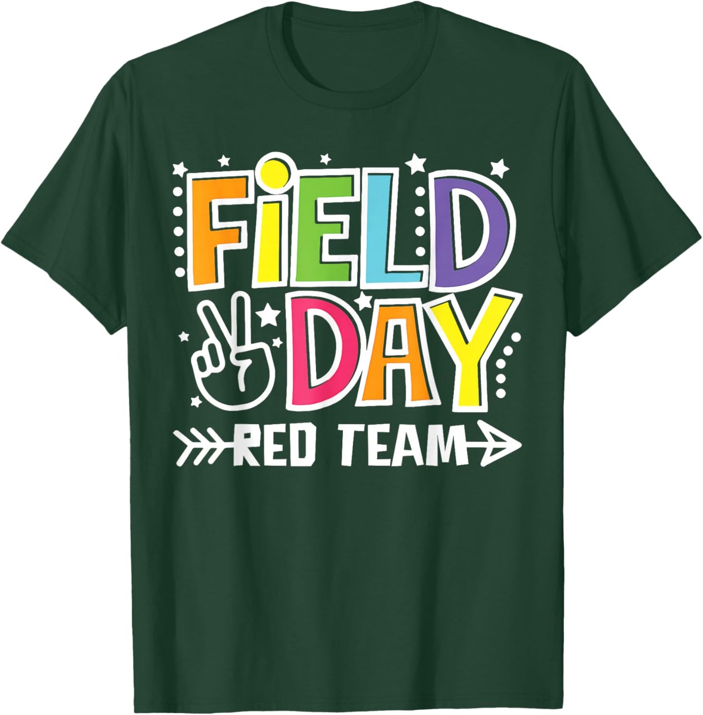 Field Day Red Team Funny for Teacher Kids Field Day Games T-Shirt - T-Shirt | Forest