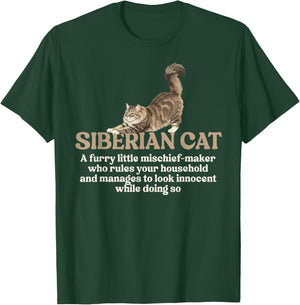 Siberian Cat Definition Siberian Cat Owner Siberian Cat Mom T-Shirt - T-Shirt | Forest