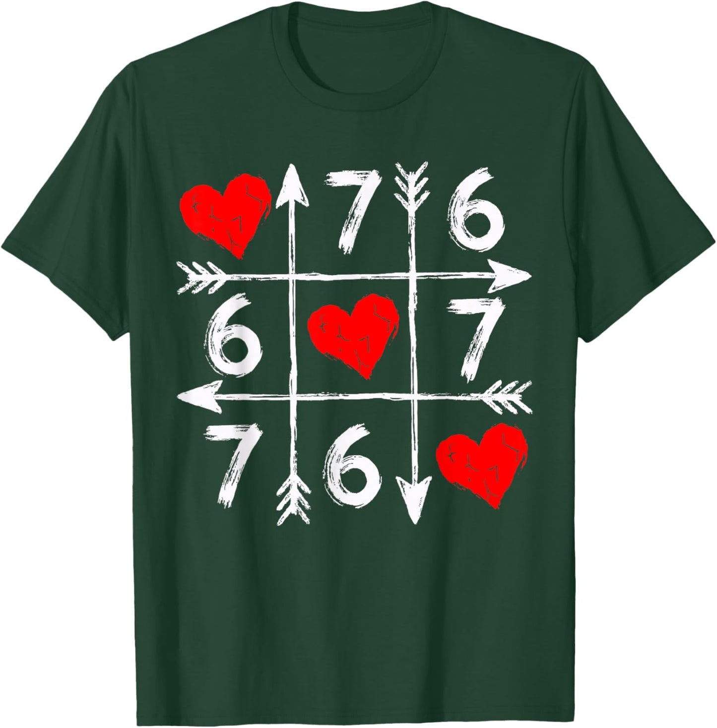 Valentine’s Day 67 Six Seven Meme Love 6 7 Heart Couple T-Shirt - T-Shirt | Forest