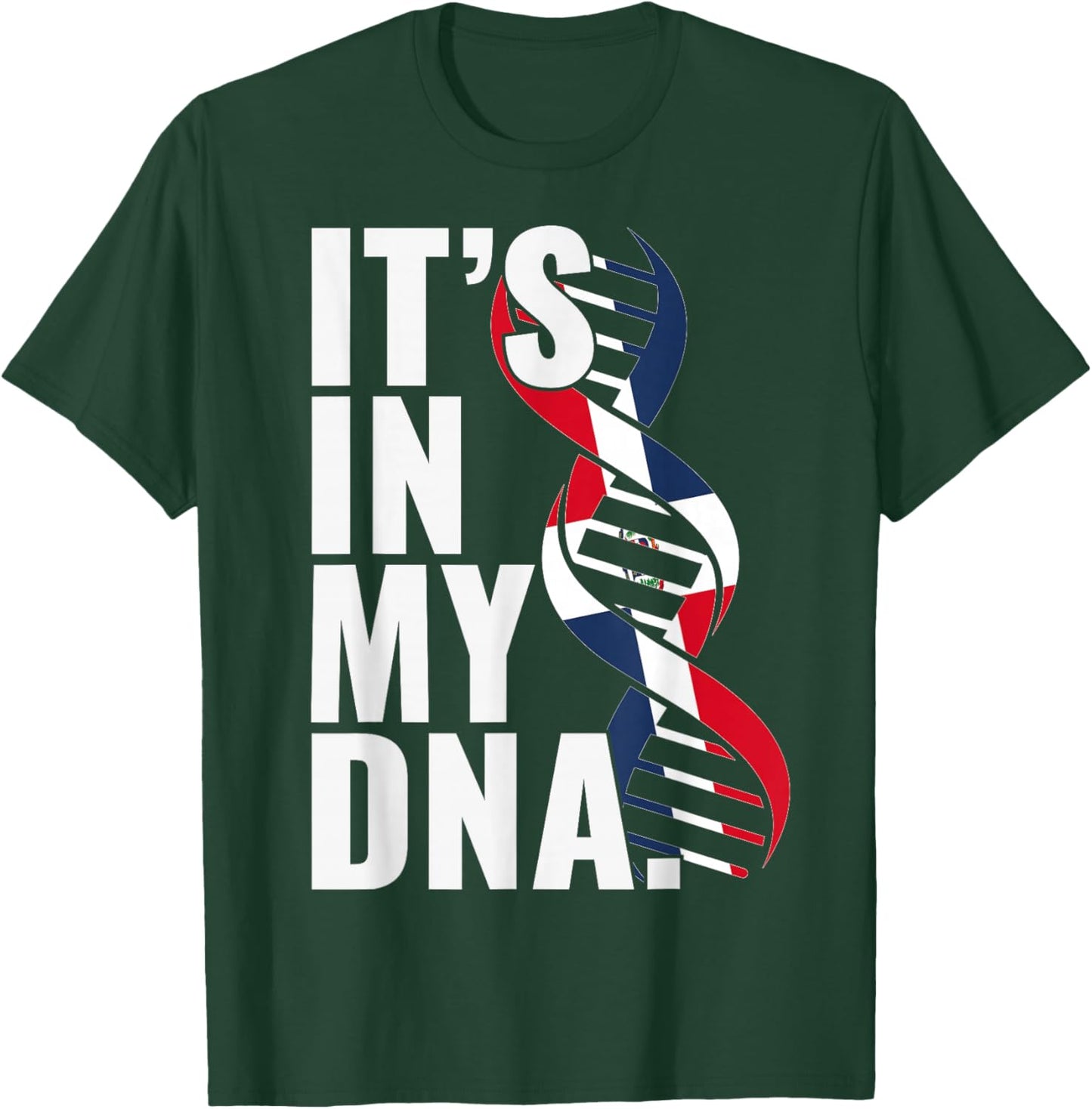 Dominican Republic Roots Flag Fingerprint Graphic Patriotic T-Shirt - T-Shirt | Forest