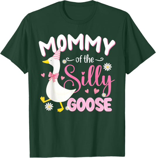 Silly Mommy Goose Mommy 1st Birthday Family Matching Party T-Shirt - T-Shirt | Forest