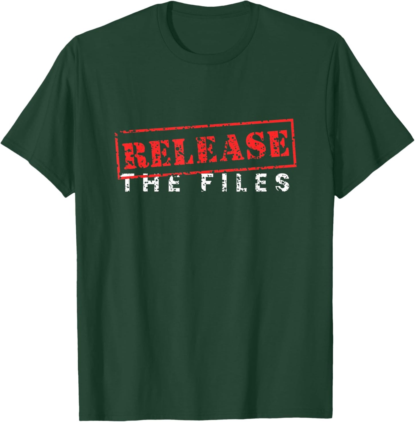 Release The Files Stamp Distressed American Politics T-Shirt - T-Shirt | Forest