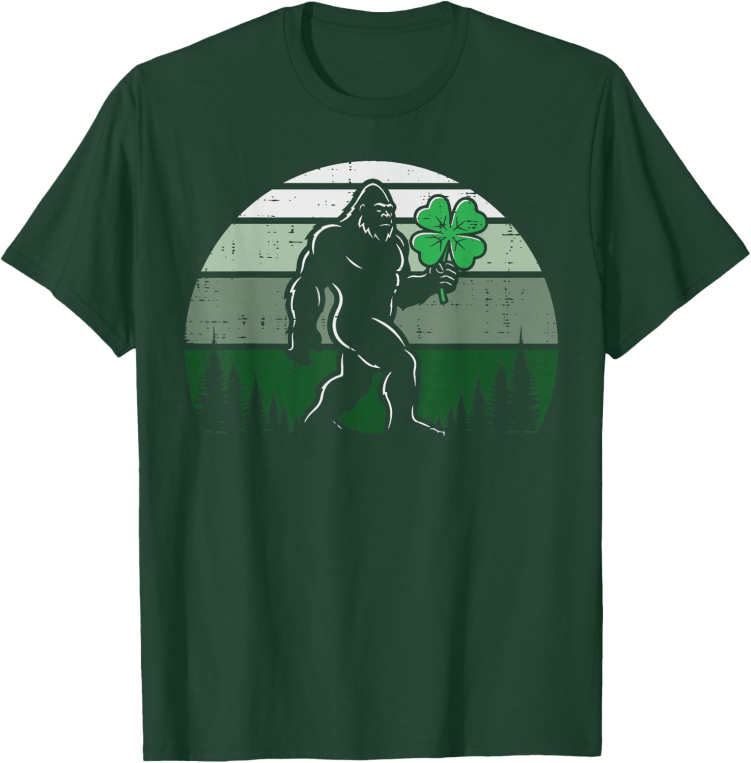St Patricks Day Bigfoot Sasquatch Saint Paddys Men Women Kid T-Shirt - T-Shirt | Forest