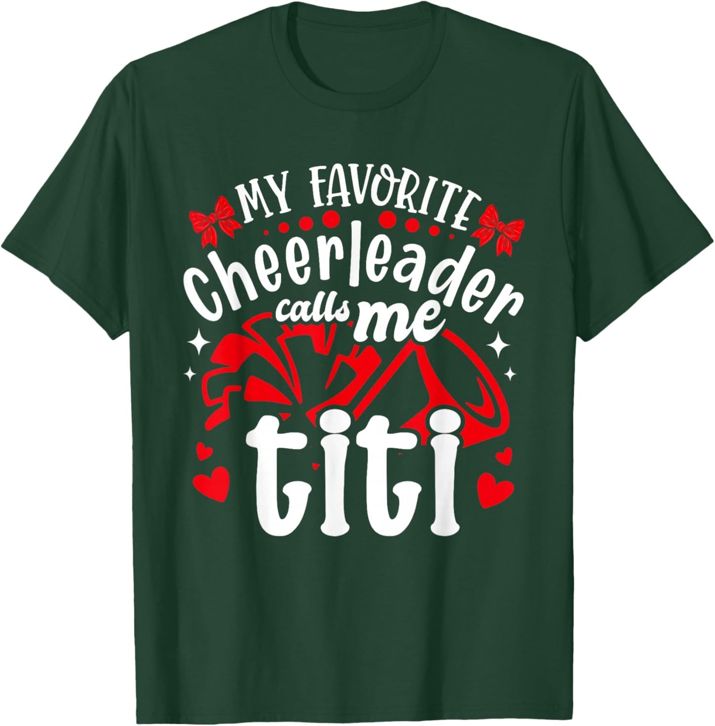My Favorite Cheerleader Calls Me Titi Valentine's Day T-Shirt - T-Shirt | Forest