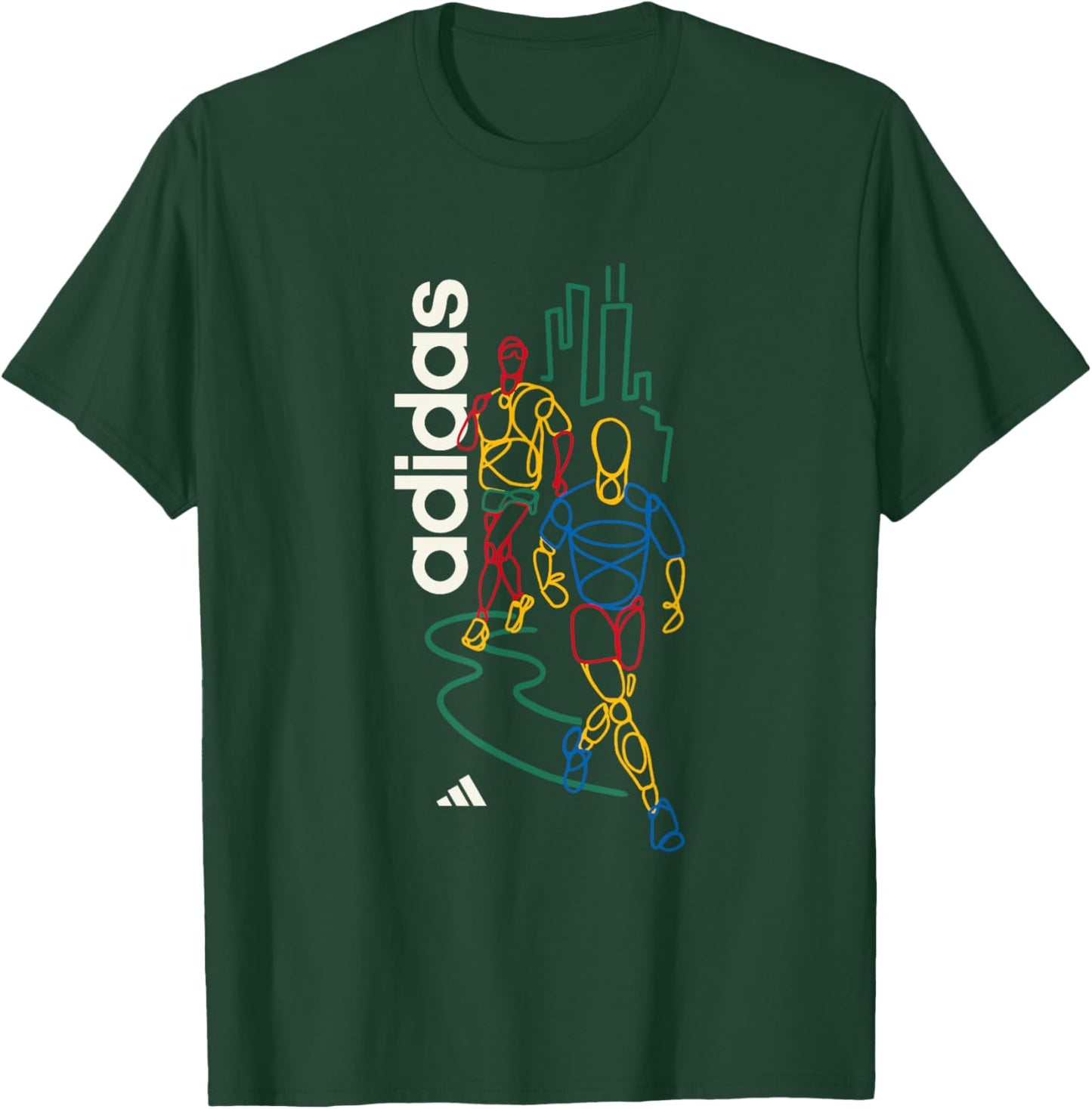 adidas Runner Sketch Graphic T-Shirt - T-Shirt | Forest