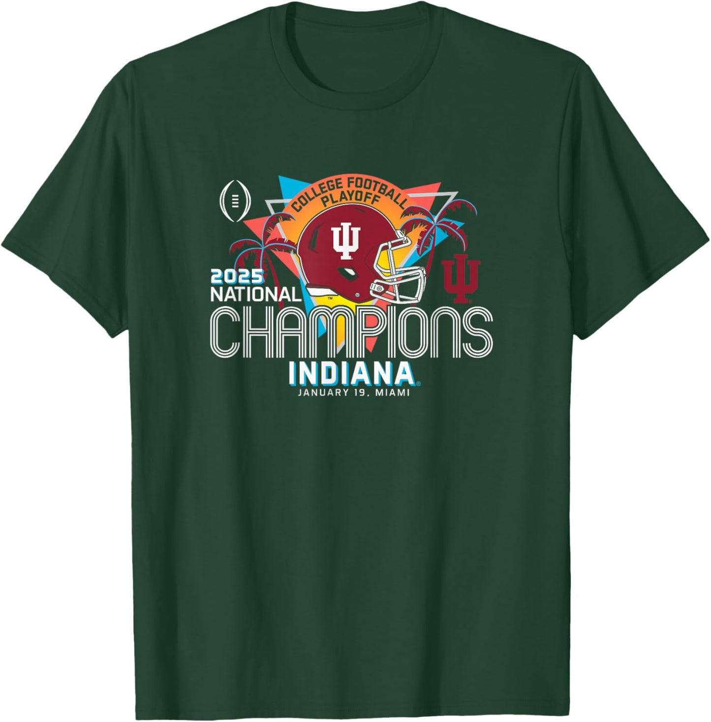 Indiana Hoosiers National Champs 2025 Football CFP Score T-Shirt - T-Shirt | Forest