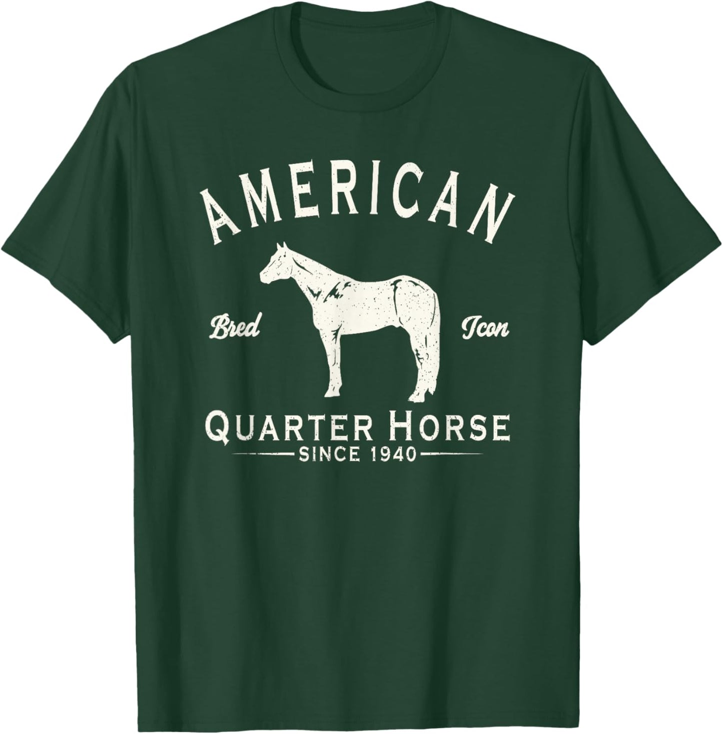 American Quarter Horse 1940 - Equestrian Saddle Riding T-Shirt - T-Shirt | Forest