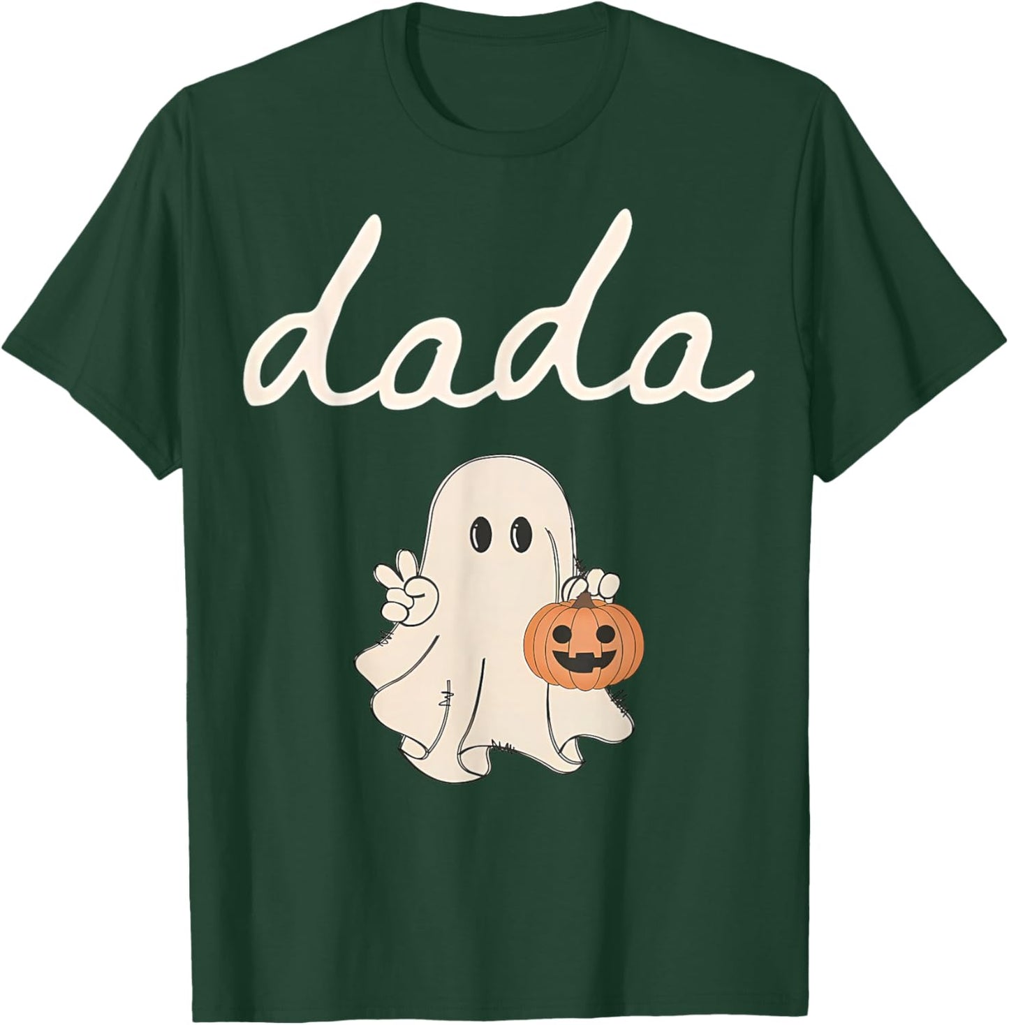 Dada Ghost Boo One Spooky Dad First Halloween Birthday Boy T-Shirt - T-Shirt | Forest