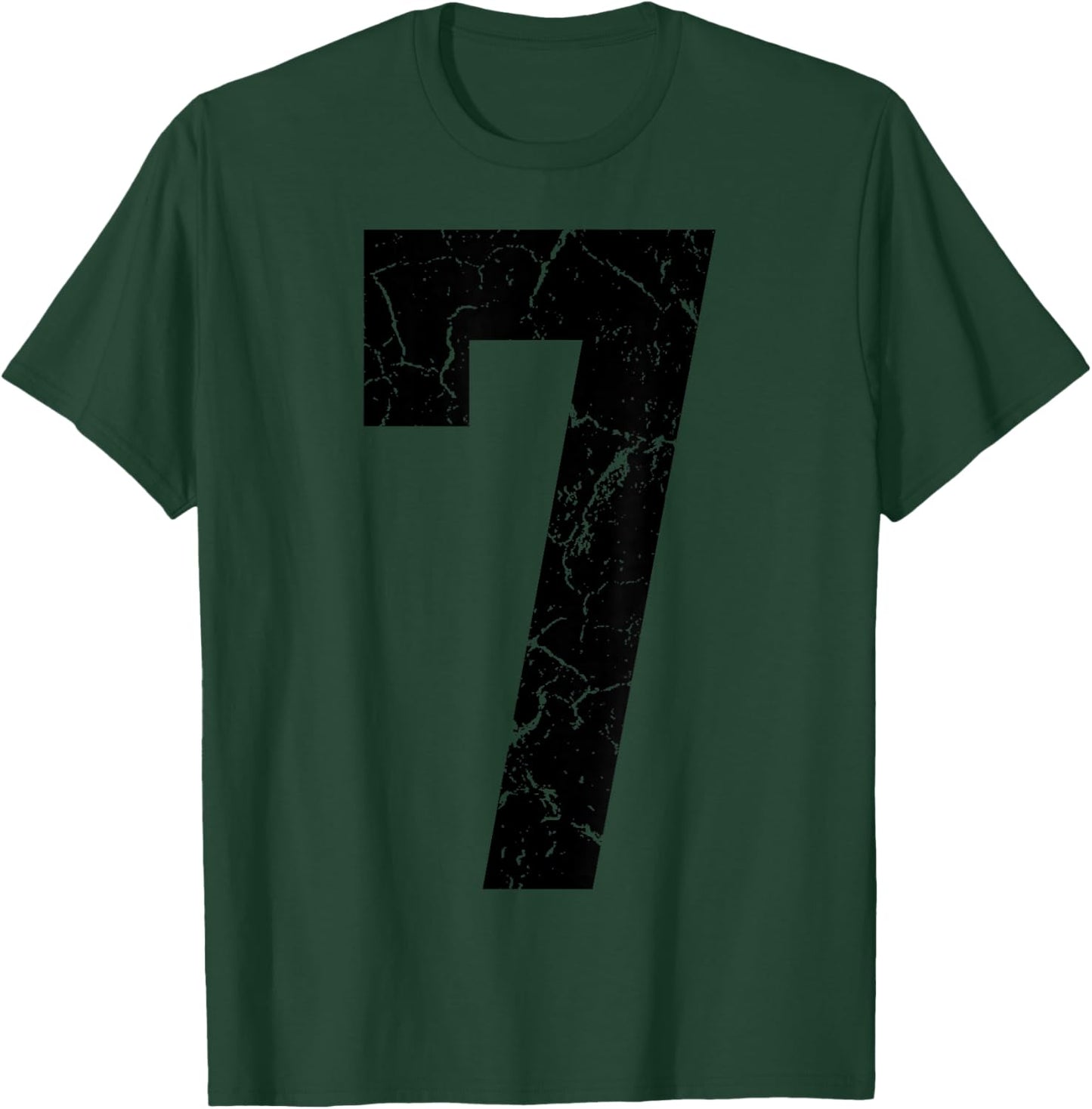 Big Black Number 7 Jersey Player Uniform #7 Fan T-Shirt - T-Shirt | Forest