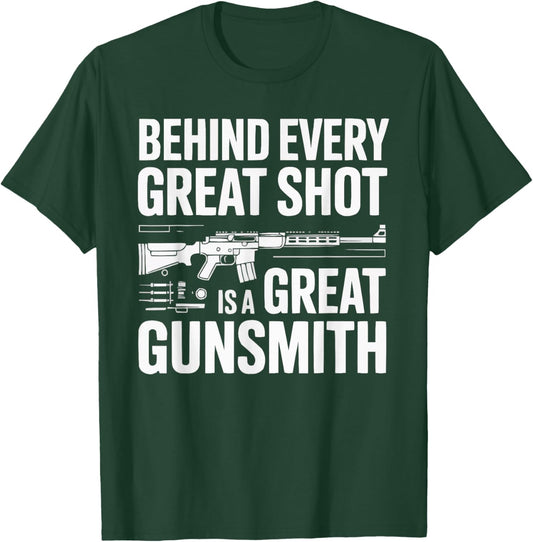 Gunsmith Pistol Job Profession Weapon Firearms Gunsmithing T-Shirt - T-Shirt | Forest