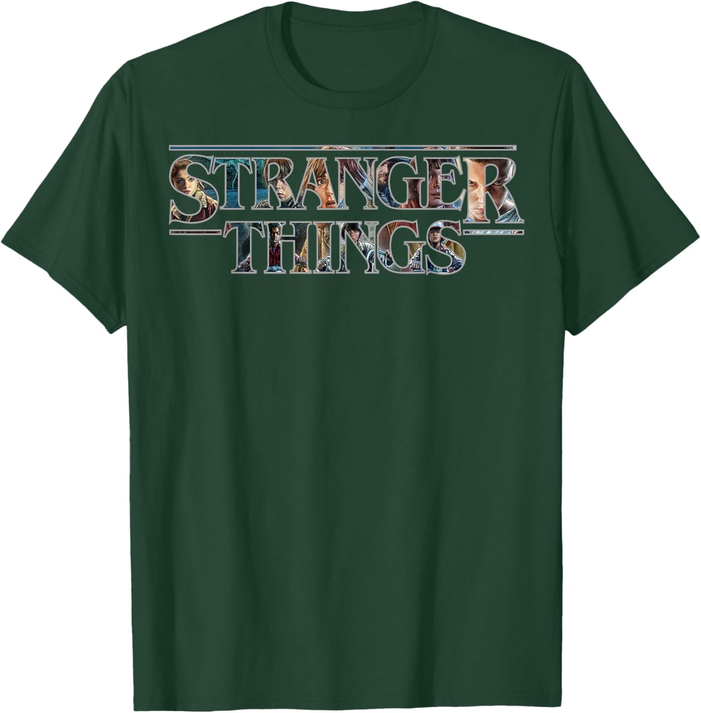 Stranger Things Character Classic Logo T-Shirt - T-Shirt | Forest