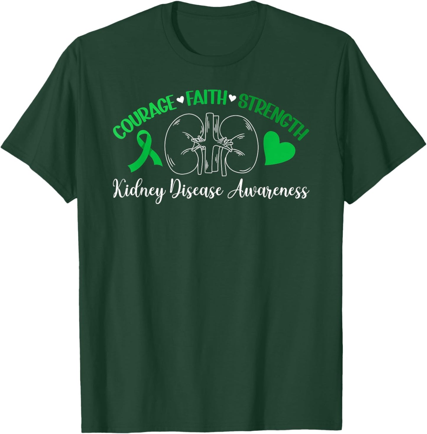 Kidney Disease Awareness Month Kidney Disease Survivor T-Shirt - T-Shirt | Forest