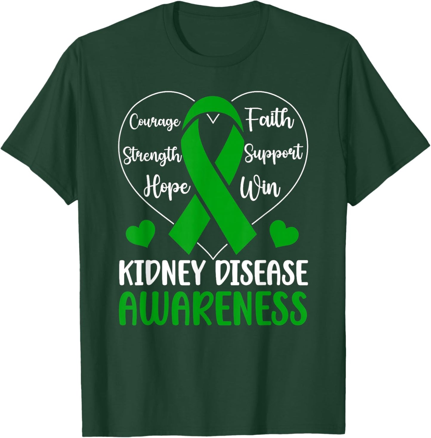 Kidney Disease Awareness Month Kidney Disease Warrior T-Shirt - T-Shirt | Forest