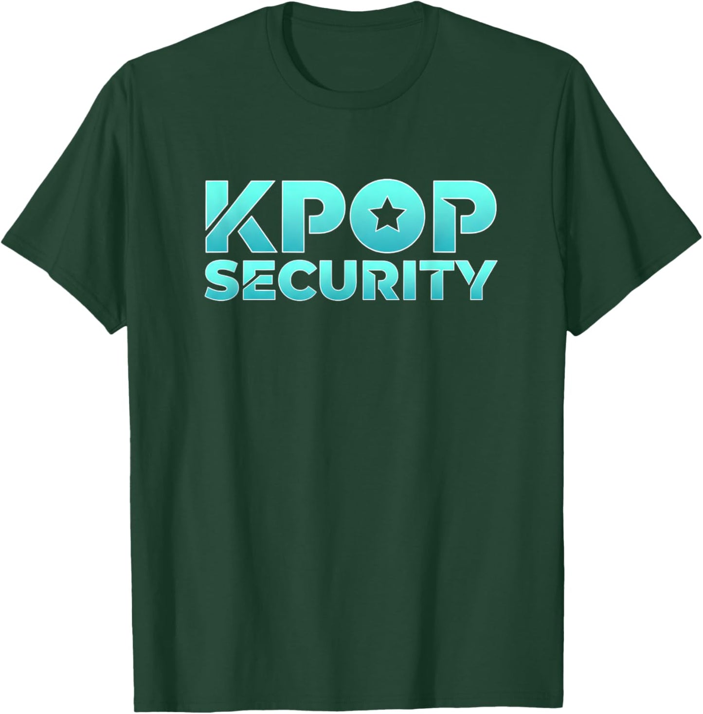 Kpop Security Star Logo Fan Club Badge Dance Crew T-Shirt - T-Shirt | Forest