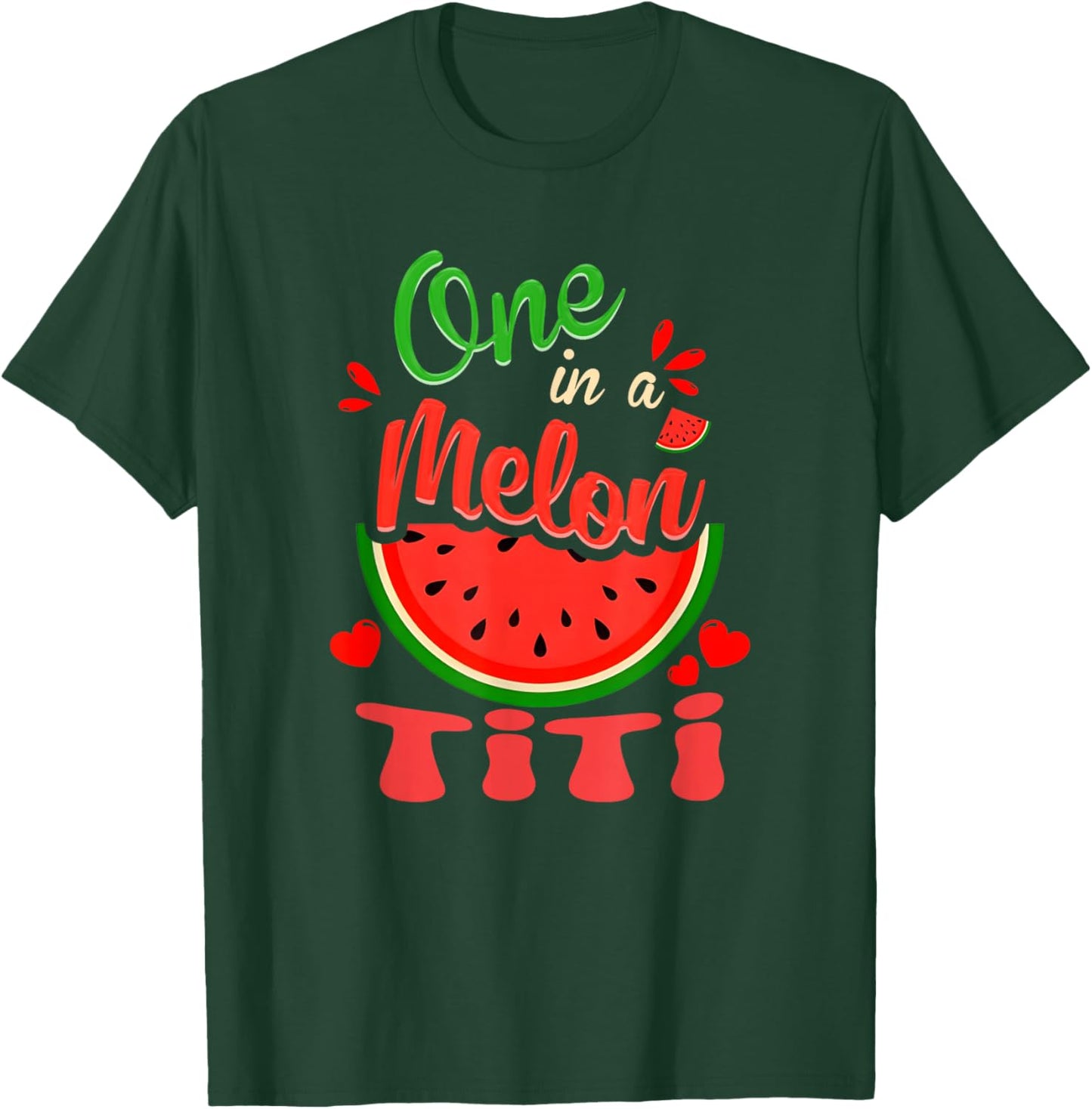 One in a Melon Titi 1st Birthday Party Family Matching T-Shirt - T-Shirt | Forest