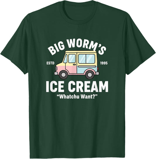 Big Worms Ice Cream Whatchu Want Retro Ice Cream Truck T-Shirt - T-Shirt | Forest