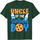 Uncle of The Birthday boy Milk and Cookies 1st Birthday T-Shirt - T-Shirt | Forest