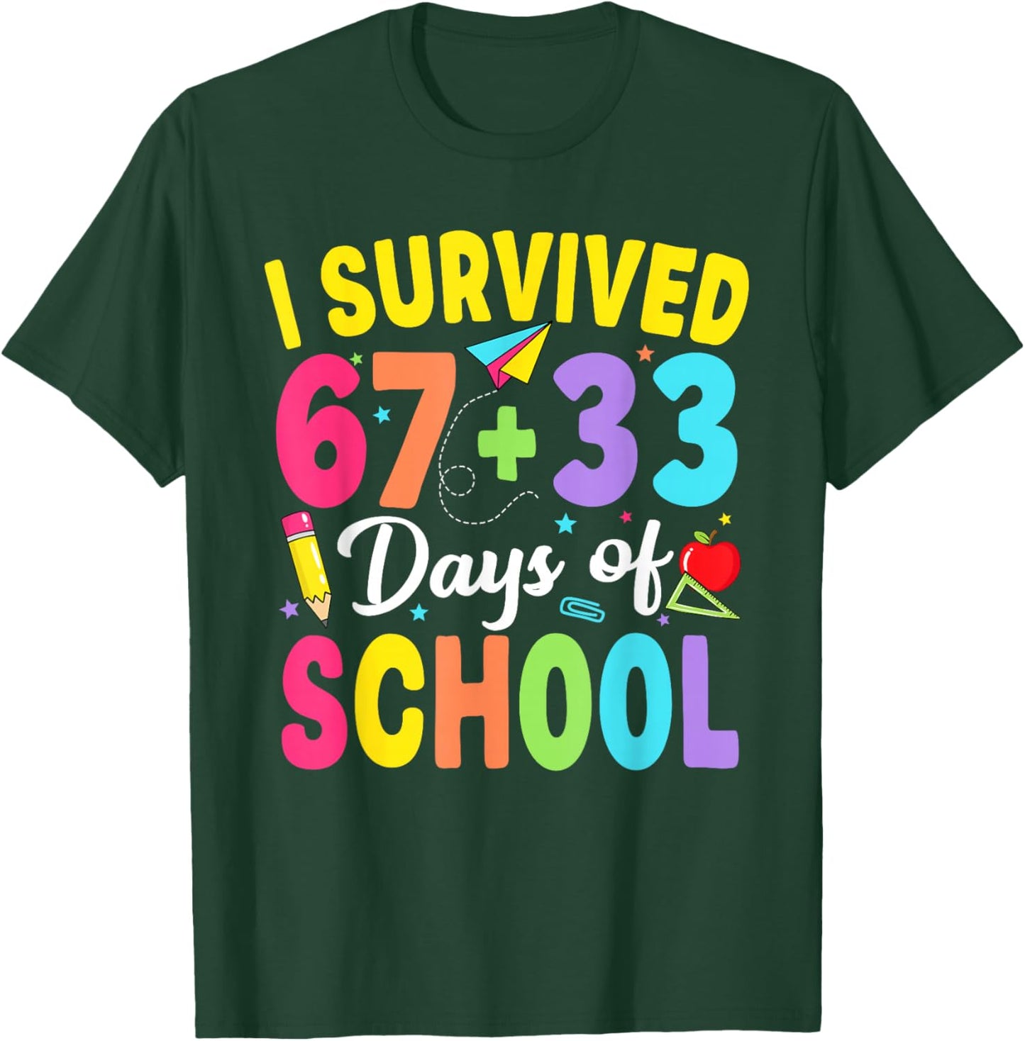 for Teacher Kids 100th Day T-Shirt - T-Shirt | Forest