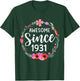 Awesome Since 1931 95th Birthday Flower Girls Born in 1931 T-Shirt - T-Shirt | Forest