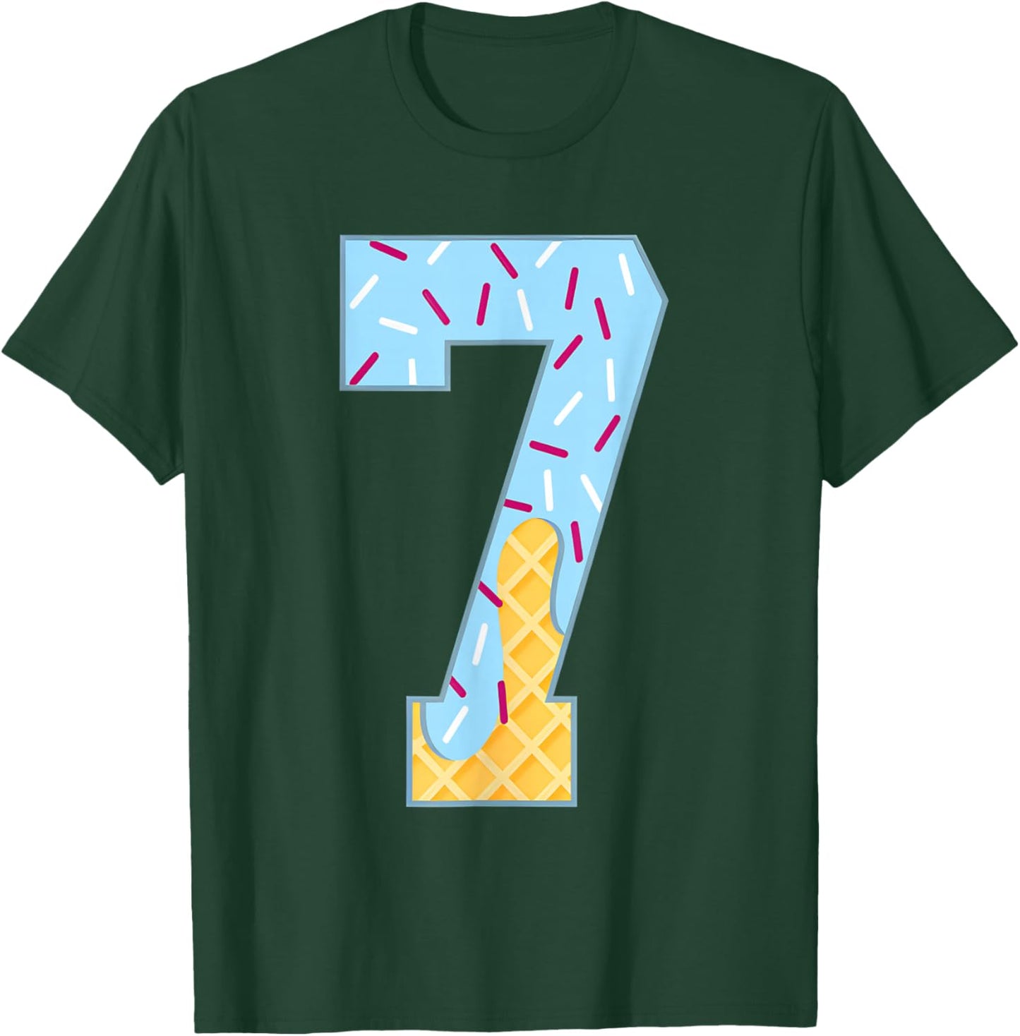 Number 7 Ice Cream Drip 67 Meme Couple Halloween Costume T-Shirt - T-Shirt | Forest