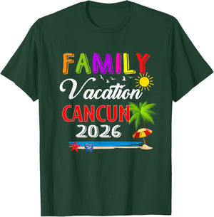 Family Vacation Cancun 2026 Summer Beach Matching Trip T-Shirt - T-Shirt | Forest
