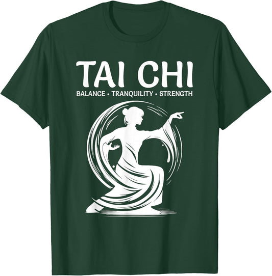 Tai Chi Qigong Crane Martial Arts Yoga Meditation Chinese T-Shirt - T-Shirt | Forest