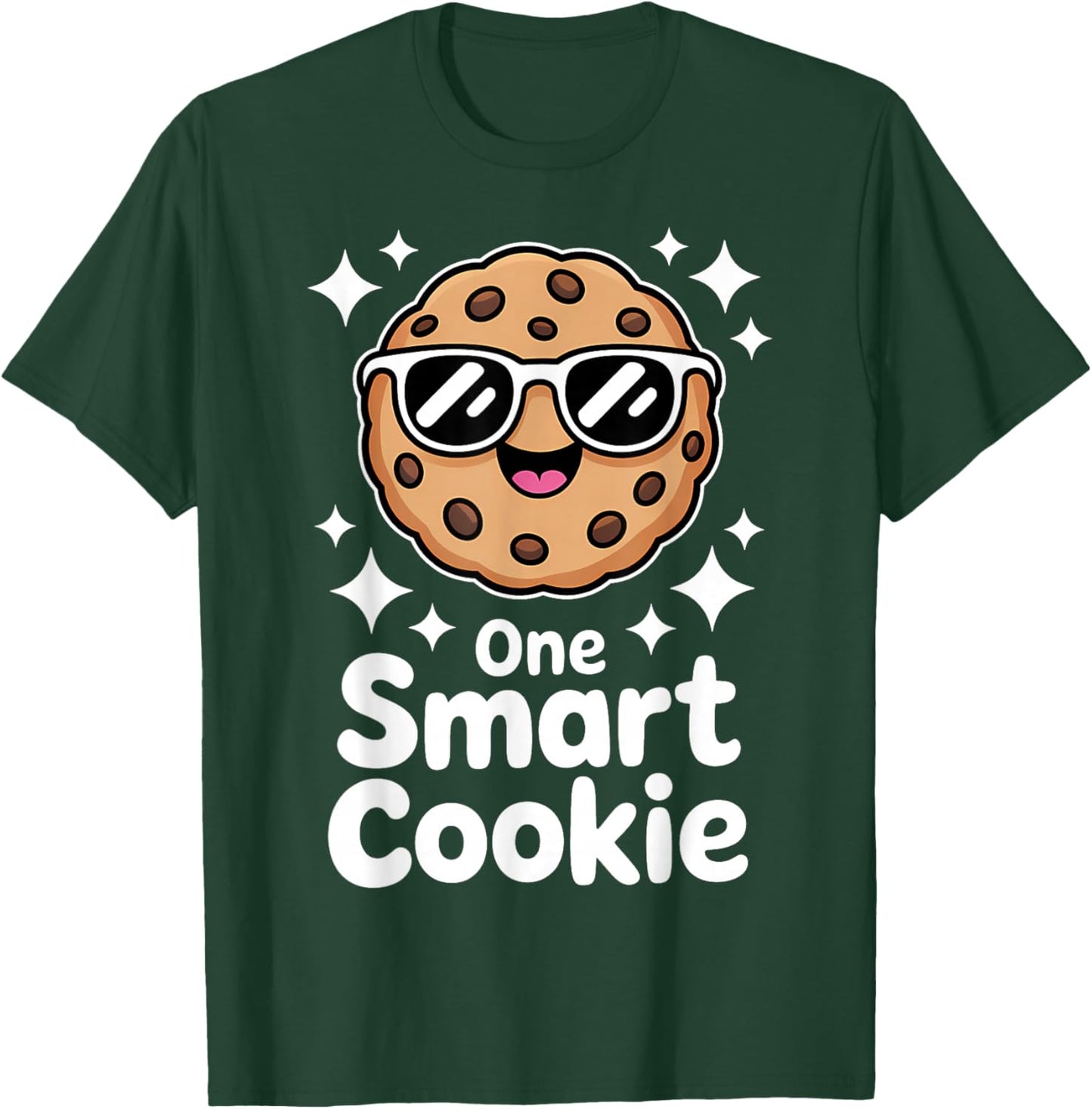 One Smart Cookie Funny Chocolate Chip Cookie T-Shirt - T-Shirt | Forest