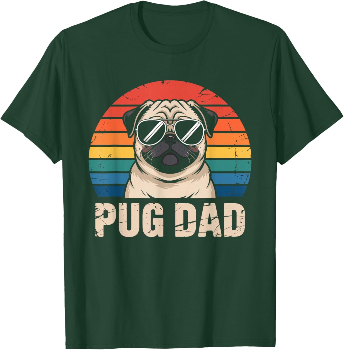 Pug Dad Funny Dog Lover Pug T-Shirt - T-Shirt | Forest