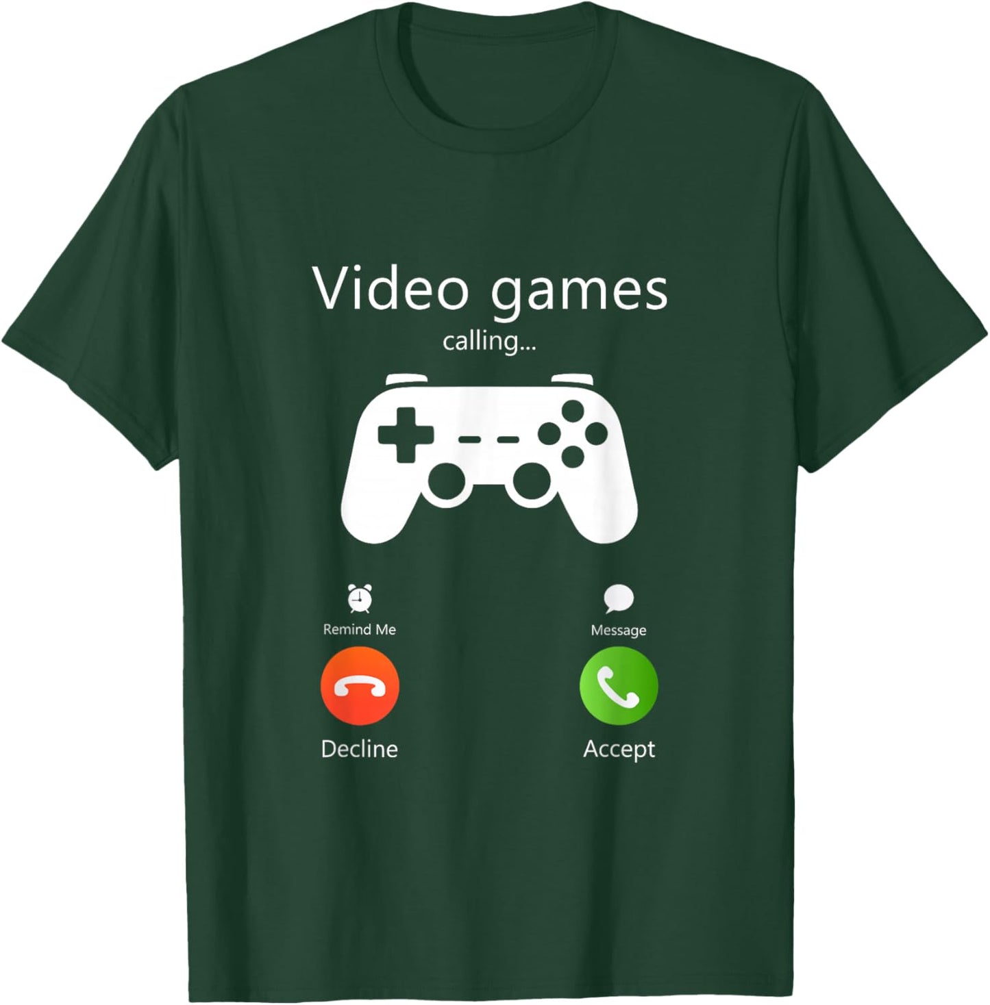 Video Games are Calling Funny Gaming Retro Gamer Gifts T-Shirt - T-Shirt | Forest