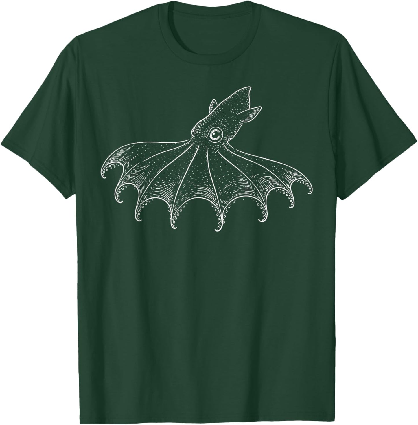 Vampire Squid Illustration T-Shirt - T-Shirt | Forest