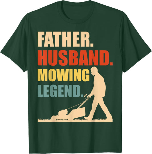 Lawn Mower Novelty for Father Dad Men Lawn Care Lawn Mowing T-Shirt - T-Shirt | Forest