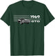 Vintage 1969 GTO, Classic Cars, American Muscle CAR Art T-Shirt - T-Shirt | Forest