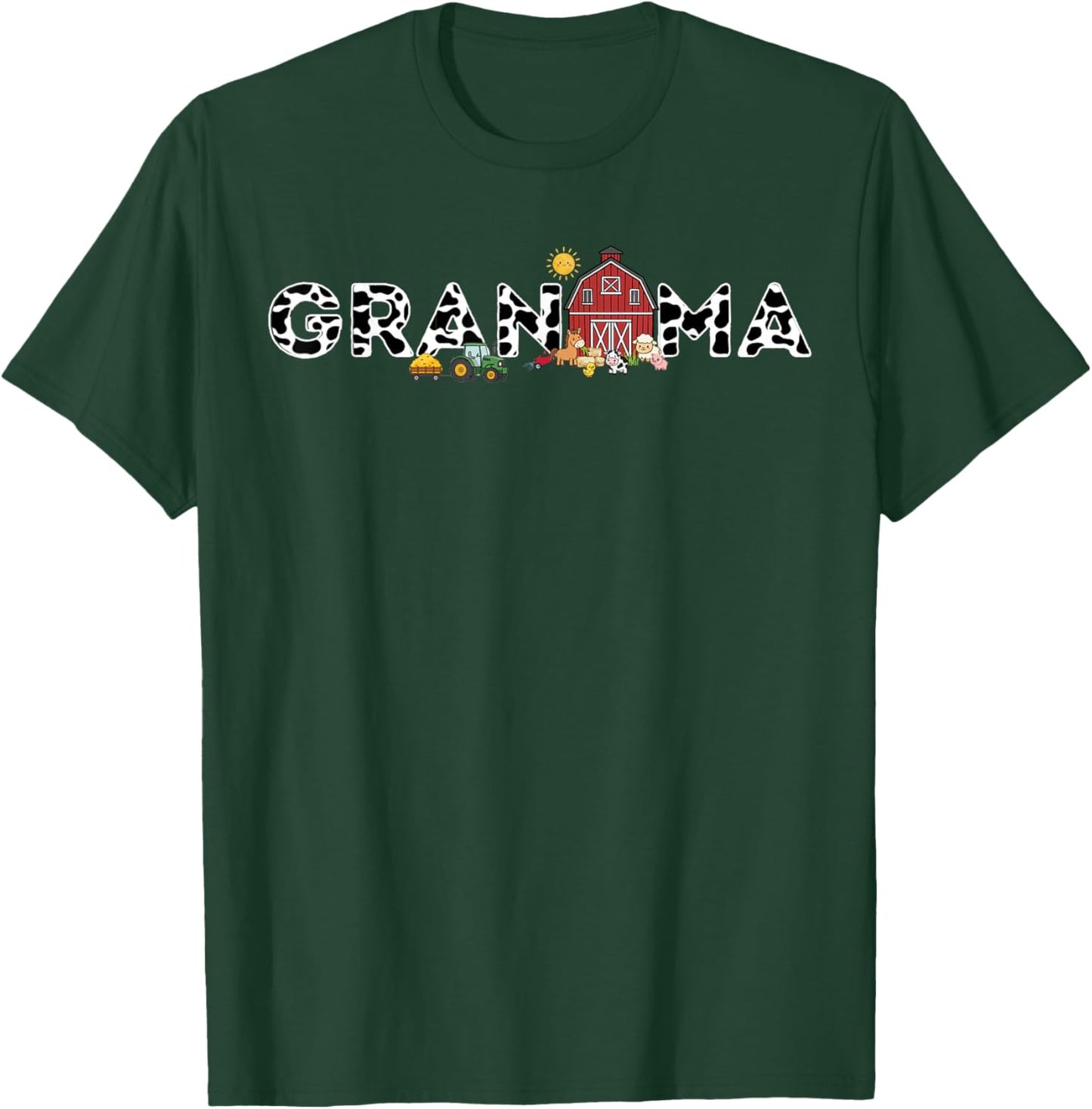 Birthday Farm Animal Grandma T-Shirt - T-Shirt | Forest